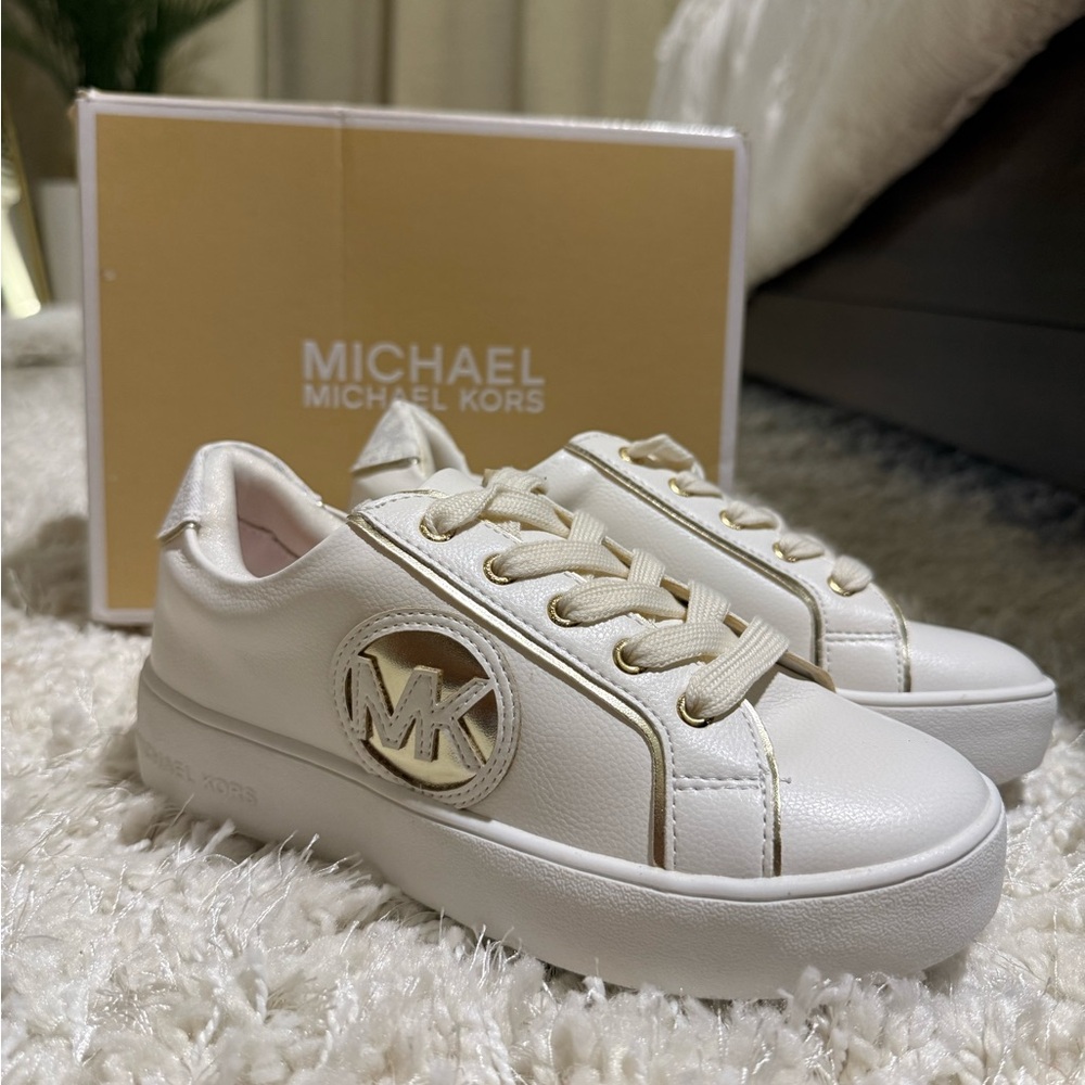 Michael Kors Cream and Gold Women's Sneakers
